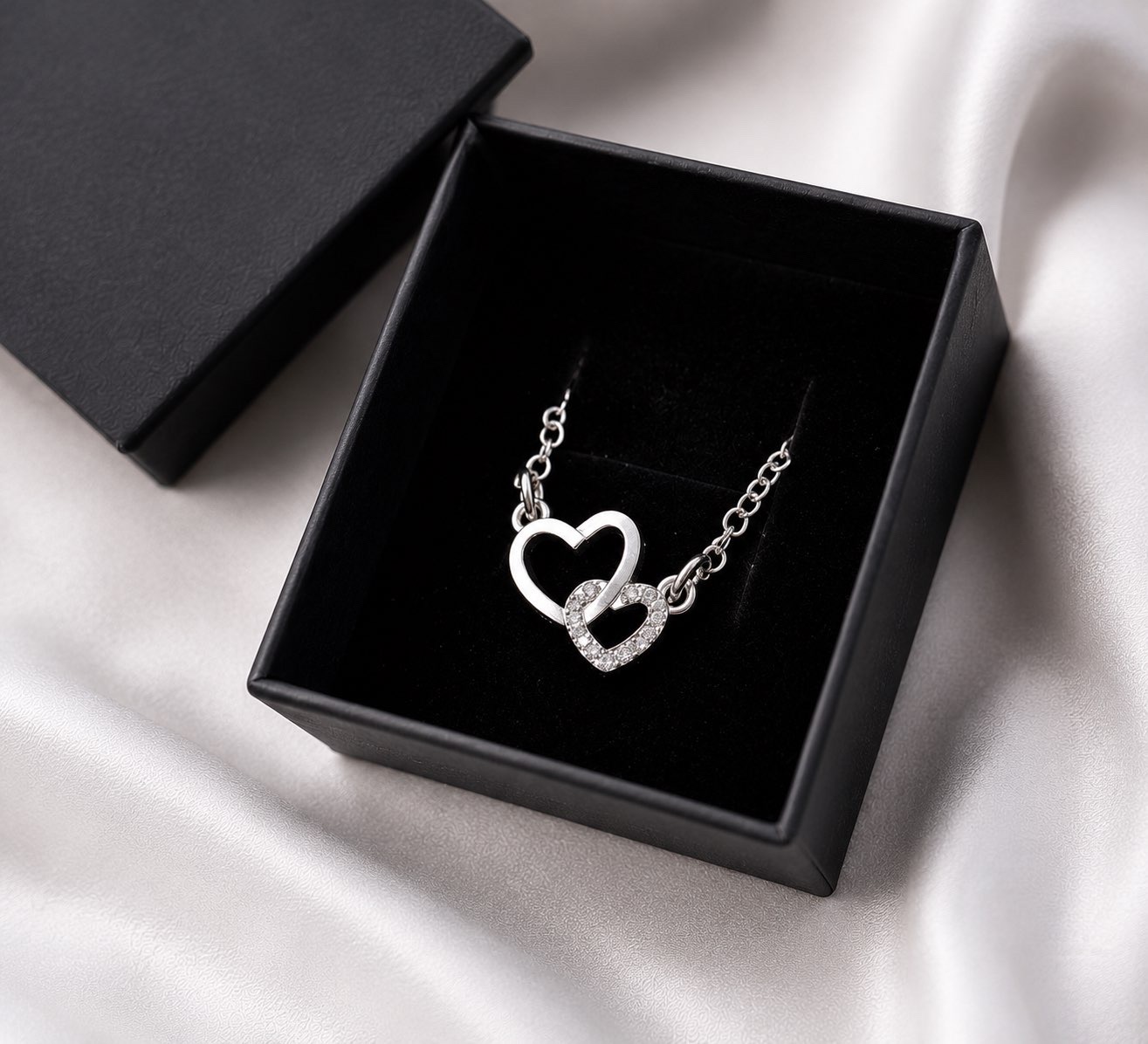 Necklace inside luxury gift box